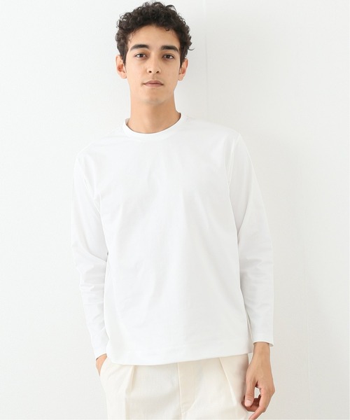 417 EDIFICE（フォーワンセブンエディフィス）の「【perfect tough / パーフェクトタフ】吸水速乾ロング Tee（Tシャツ/カットソー・メンズ・ホワイト/チャコールグレー/ベージュ・SMALL/MEDIUM/LARGE）」の2枚目の写真