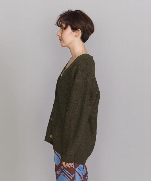 BEAUTY&YOUTH UNITED ARROWS（ビューティーアンドユースユナイテッドアローズ）の「BY ループヤーンビッグ カーディガン（カーディガン/ボレロ・レディース・ダークグリーン/イエロー/ケリー・FREE）」の5枚目の写真