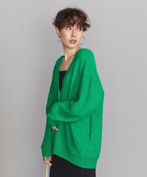 BEAUTY&YOUTH UNITED ARROWS（ビューティーアンドユースユナイテッドアローズ）の「BY ループヤーンビッグ カーディガン（カーディガン/ボレロ・レディース・ダークグリーン/イエロー/ケリー・FREE）」の12枚目の写真
