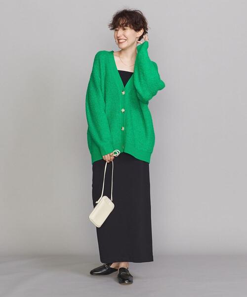 BEAUTY&YOUTH UNITED ARROWS（ビューティーアンドユースユナイテッドアローズ）の「BY ループヤーンビッグ カーディガン（カーディガン/ボレロ・レディース・ダークグリーン/イエロー/ケリー・FREE）」の20枚目の写真