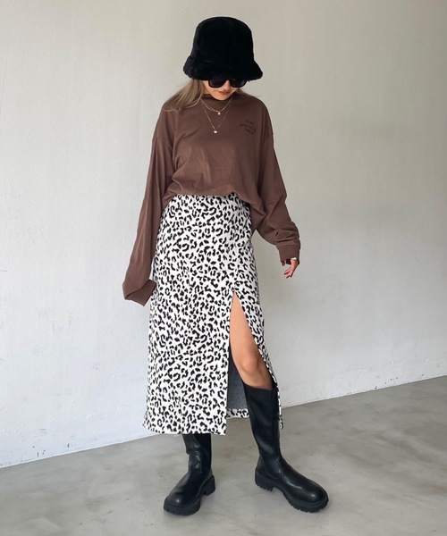 SHAGGIE（シャギー）の「サイドスリットレオパードロングスカート（スカート・レディース・ブラウン/ホワイト・FREE）」の15枚目の写真