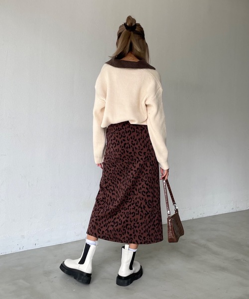 SHAGGIE（シャギー）の「サイドスリットレオパードロングスカート（スカート・レディース・ブラウン/ホワイト・FREE）」の19枚目の写真