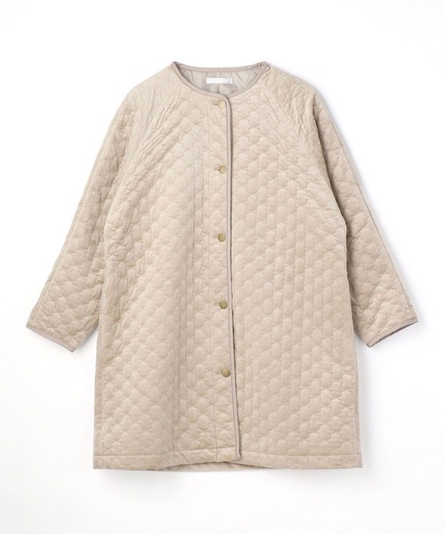 NICOLE white（ニコルホワイト）の「ベロアキルティングコート（その他アウター・レディース・ブラック/ベージュ/グレー・FREE）」の7枚目の写真