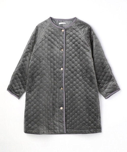 NICOLE white（ニコルホワイト）の「ベロアキルティングコート（その他アウター・レディース・ブラック/ベージュ/グレー・FREE）」の8枚目の写真