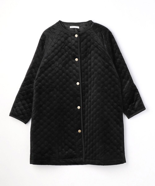 NICOLE white（ニコルホワイト）の「ベロアキルティングコート（その他アウター・レディース・ブラック/ベージュ/グレー・FREE）」の9枚目の写真