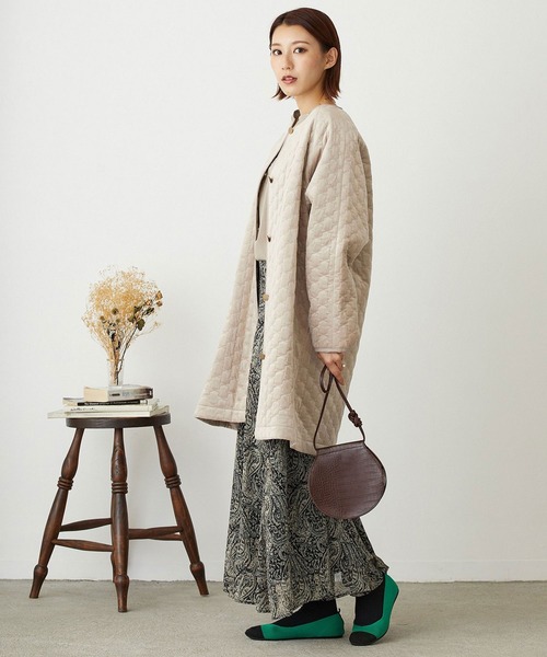 NICOLE white（ニコルホワイト）の「ベロアキルティングコート（その他アウター・レディース・ブラック/ベージュ/グレー・FREE）」の19枚目の写真