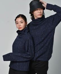 H.H.M.（エイチエイチエム）の「ショールネックデザインケーブルニット（ニット/セーター）」