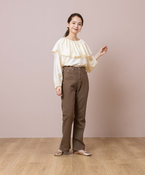 flower（フラワー）の「スウェイングカラーブラウス（シャツ/ブラウス・レディース・ベージュ/アイボリー・FREE）」の10枚目の写真