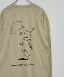 TRAP/U | 【Naked Rust and other POEMS】 フロント&バック 手書き風プリント ロング Tシャツ(Tシャツ/カットソー)