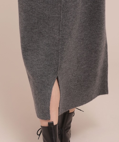 NANO universe（ナノユニバース）の「WEB限定/ハイネックロングニットワンピース 長袖（ワンピース・レディース・アイボリー/キャメル/チャコール・マルチサイズ）」の8枚目の写真