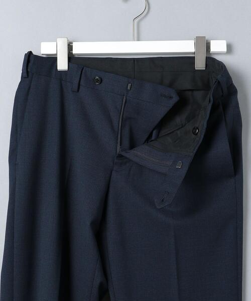 WORK TRIP OUTFITS GREEN LABEL RELAXING(ワークトリップアウトフィッツグリーンレーベル リラクシング)の「WTO TWPUサージ千鳥マジコンスリム スーツパンツ -ウォッシャブル・防シワ・ストレッチ- **(スーツパンツ・メンズ・ネイビー/ダークグレー・S/76/XL/88/XXS/70/XS/72/L/84/M/80)」の6枚目の写真