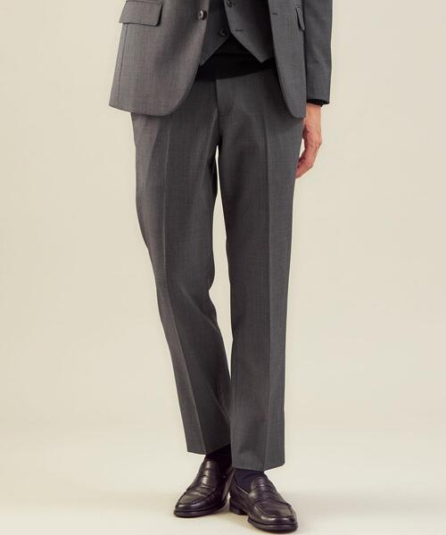 WORK TRIP OUTFITS GREEN LABEL RELAXING(ワークトリップアウトフィッツグリーンレーベル リラクシング)の「WTO TWPUサージ千鳥マジコンスリム スーツパンツ -ウォッシャブル・防シワ・ストレッチ- **(スーツパンツ・メンズ・ネイビー/ダークグレー・S/76/XL/88/XXS/70/XS/72/L/84/M/80)」の2枚目の写真