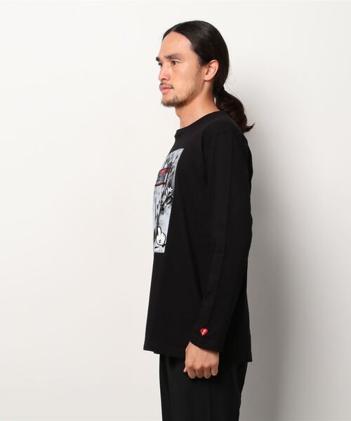 STUD MUFFIN（スタッドマフィン）の「STUD MUFFIN/スタッドマフィン/Betty シークインLS Tシャツ（Tシャツ/カットソー・メンズ・ホワイト/ブラック・2/4/3）」の4枚目の写真