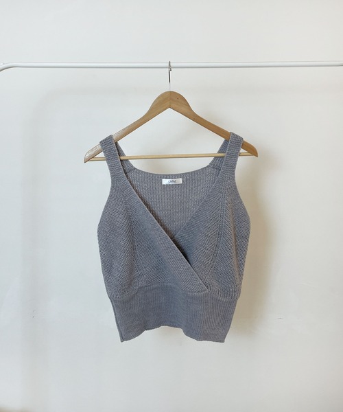 CEMONEMO（セモネモ）の「ラップ キャミ ニットビスチェ（ベスト・レディース・アイボリー/モカ/グレー/ブラック・FREE）」の15枚目の写真