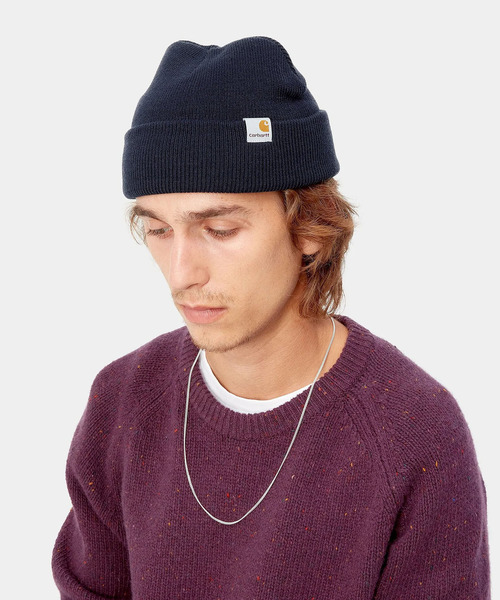 Carhartt WIP（カーハートダブリューアイピー）の「Carhartt WIP/カーハート ダブリューアイピー ビーニー STRATUS HAT LOW I025741（ニットキャップ/ビーニー・メンズ・グリーン/レッド/ネイビー/ブラック/ブラウン/グレー/ダークブラウン/グリーン系その他/オリーブ/ブラウン系1・FREE）」の9枚目の写真