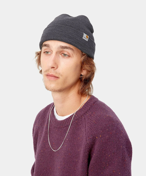 Carhartt WIP（カーハートダブリューアイピー）の「Carhartt WIP/カーハート ダブリューアイピー ビーニー STRATUS HAT LOW I025741（ニットキャップ/ビーニー・メンズ・グリーン/レッド/ネイビー/ブラック/ブラウン/グレー/ダークブラウン/グリーン系その他/オリーブ/ブラウン系1・FREE）」の3枚目の写真