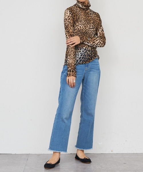 BONbazaar（ボンバザール）の「レオパードプリントハイネック（Tシャツ/カットソー・レディース・ベージュ/グレー・FREE）」の13枚目の写真