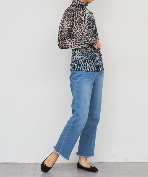 BONbazaar（ボンバザール）の「レオパードプリントハイネック（Tシャツ/カットソー・レディース・ベージュ/グレー・FREE）」の15枚目の写真