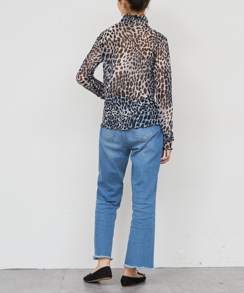 BONbazaar（ボンバザール）の「レオパードプリントハイネック（Tシャツ/カットソー・レディース・ベージュ/グレー・FREE）」の18枚目の写真