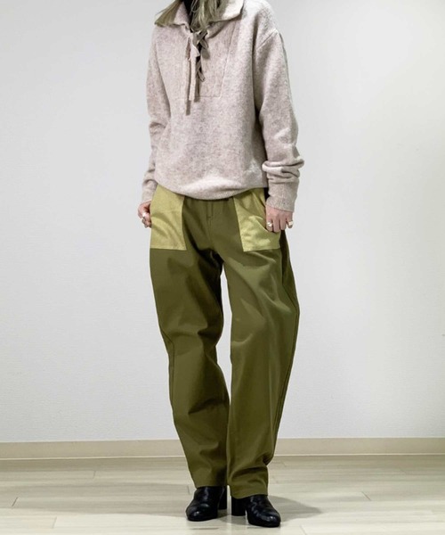 MAISON SCOTCH（メゾンスコッチ）の「レースアップ セーター【164853】（ニット/セーター・レディース・ライトベージュ・X-SMALL/SMALL）」の4枚目の写真