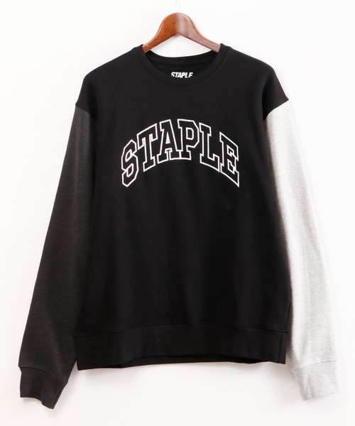 staple（ステイプル）の「【STAPLE】 トリコロールロゴ クルースウェットトレーナー（スウェット・メンズ・パープル/ネイビー/ブラック・L/XL/M）」の4枚目の写真