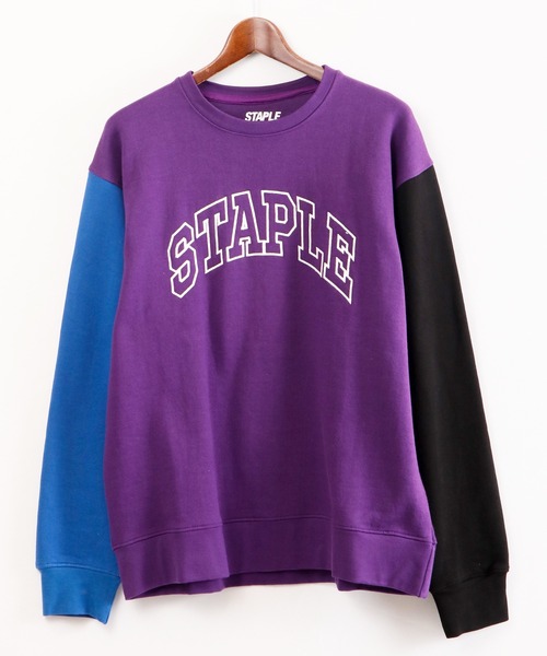 staple（ステイプル）の「【STAPLE】 トリコロールロゴ クルースウェットトレーナー（スウェット・メンズ・パープル/ネイビー/ブラック・L/XL/M）」の8枚目の写真