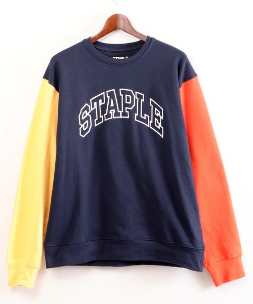 staple（ステイプル）の「【STAPLE】 トリコロールロゴ クルースウェットトレーナー（スウェット・メンズ・パープル/ネイビー/ブラック・L/XL/M）」の6枚目の写真