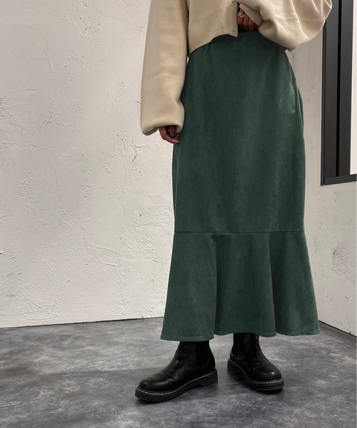 apres jour mignon(アプレジュールミニョン)の「フェイクスエードマーメイドスカート【ZOZOTOWN限定アイテム】(スカート・レディース・オレンジ/ブラック/グリーン・SMALL/X-LARGE/MEDIUM)」の10枚目の写真