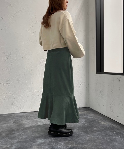 apres jour mignon(アプレジュールミニョン)の「フェイクスエードマーメイドスカート【ZOZOTOWN限定アイテム】(スカート・レディース・オレンジ/ブラック/グリーン・SMALL/X-LARGE/MEDIUM)」の16枚目の写真