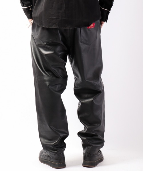 INDIAN MOTOCYCLE(インディアンモトサイクル)の「【INDIAN MOTOCYCLE】シープスキン ガレージパンツ(その他パンツ・メンズ・ブラック・M/L/XL)」の2枚目の写真