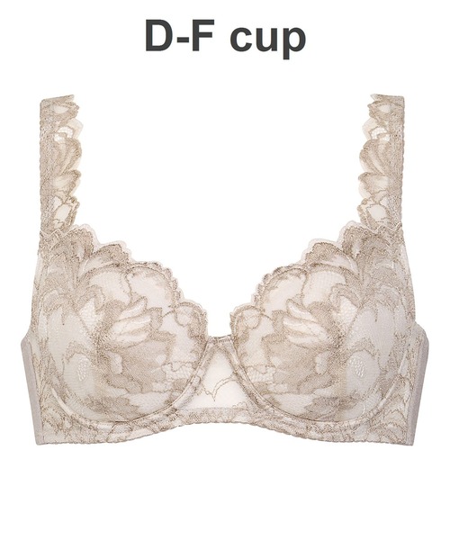 Wing Lesiage（ウイングレシアージュ）の「ブラジャー　「ChouChou de Lesi」　「3000シリーズ」（ブラジャー・レディース・チャコールグレー/ブラウン/スモークピンク/パープル/クリーム/エメラルド/バイオレット/オレンジ/グレー/ピンク系その他/ブラック・D70/D75/E70/E75/F70/F75/E80/D80/F80/E85/F85/D65/E65/F65/D85）」の2枚目の写真