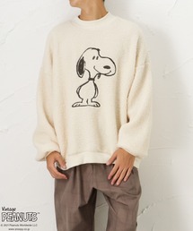 PEANUTS Vintage SNOOPY スヌーピー ボアプルオーバー トレーナー