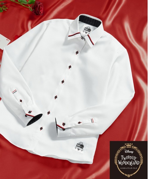 【完売品】ツイステ ハーツラビュル寮 ビジネスシャツ シャツ 未使用品 下敷き Disney（ディズニー）の「【ツイステッドワンダーランド