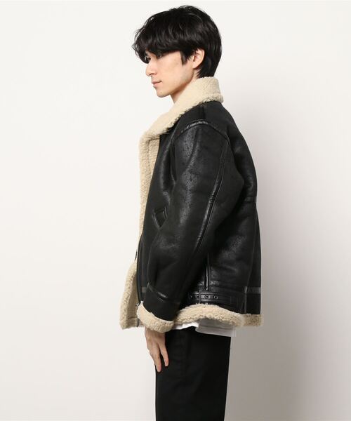 【美品✨】アルファインダストリーズ フェイクムートンボアジャケット Lサイズ ALPHA INDUSTRIES／アルファインダストリーズフェイクムートンボア