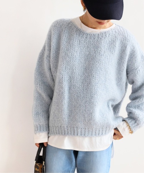 TRICOTS JEAN MARC（トリコットジーンマルク）の「●【TRICOTS JEANMARC/トリコ・ジャンマルク】 ニットプルオーバー◆（ニット/セーター・レディース・グレー/グリーン/ブルー/ブラウン・FREE）」の4枚目の写真