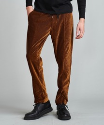 【NO ID.】Velour Washer Front Slit Trousers / ベロア ワッシャー フロント スリット トラウザーズ