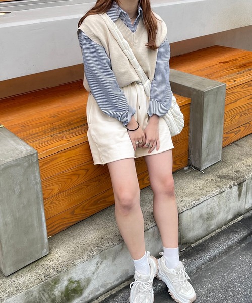 apres jour clair(アプレジュールクレア)の「【apres jour clair】 【セットアップ可能】スウェットショートパンツ(その他パンツ・レディース・ナチュラル/アイボリー/ダークブラウン・フリー/X-LARGE)」の6枚目の写真