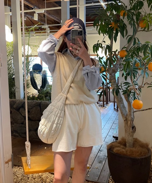 正規品♡スウェットロゴプルオーバー＆ガーゼティアードショートパンツ 正規品♡スウェットロゴプルオーバー＆ガーゼティアードショートパンツ