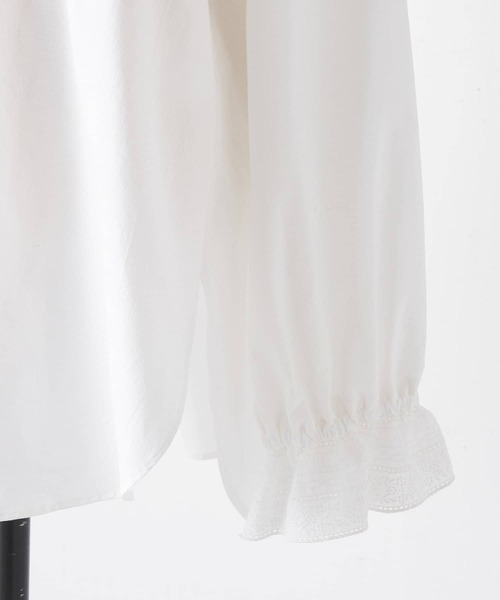 BEARDSLEY（ビアズリー）の「レースコンビシャツ（シャツ/ブラウス・レディース・ホワイト/ブラック・FREE）」の6枚目の写真