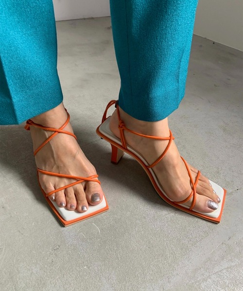 Ameri（アメリ）の「TUBE STRAP COLOR SANDAL（サンダル・レディース・ブラウン/オレンジ/アイボリー・SMALL/MEDIUM/LARGE）」の10枚目の写真