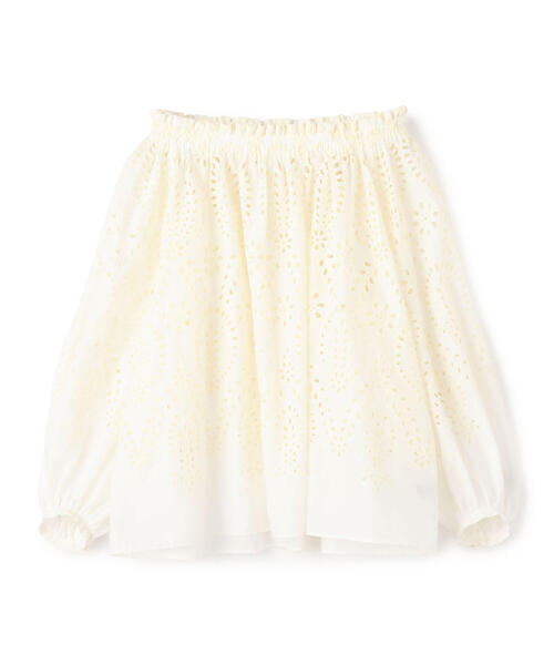 TOMORROWLAND （トゥモローランド）の「パネルエンブロイダリー ギャザーネックブラウス（シャツ/ブラウス・レディース・ホワイト/カーキ・36）」の14枚目の写真