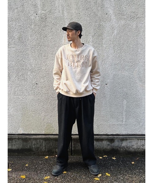 AMAIL（アマイル）の「Genderless jours trainer（スウェット・レディース・ベージュ/グレー・FREE）」の5枚目の写真