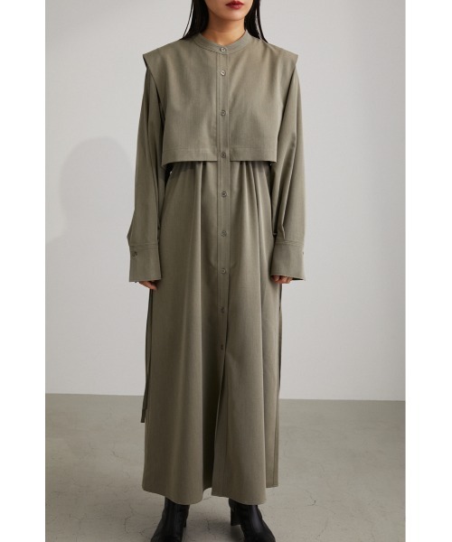 STYLEMIXER(スタイルミキサー)の「レイヤードシャツワンピース(シャツワンピース・レディース・ホワイト/ライトブラウン/サックスブルー・SMALL/MEDIUM)」の15枚目の写真