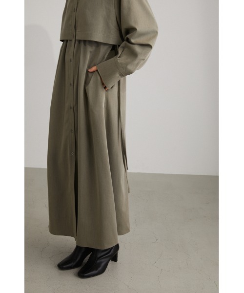 STYLEMIXER(スタイルミキサー)の「レイヤードシャツワンピース(シャツワンピース・レディース・ホワイト/ライトブラウン/サックスブルー・SMALL/MEDIUM)」の18枚目の写真
