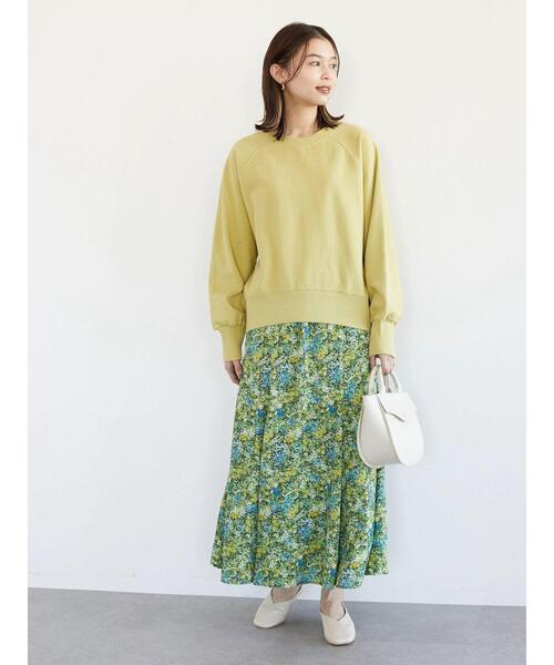 Green　Parks（グリーンパークス）の「ラグランショート丈裏毛プルオーバー＊（スウェット・レディース・ライトグレー/パープル/アイボリー/ミント・FREE）」の7枚目の写真