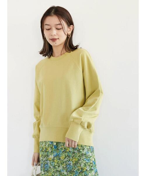 Green　Parks（グリーンパークス）の「ラグランショート丈裏毛プルオーバー＊（スウェット・レディース・ライトグレー/パープル/アイボリー/ミント・FREE）」の10枚目の写真