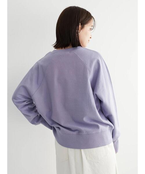 Green　Parks（グリーンパークス）の「ラグランショート丈裏毛プルオーバー＊（スウェット・レディース・ライトグレー/パープル/アイボリー/ミント・FREE）」の18枚目の写真
