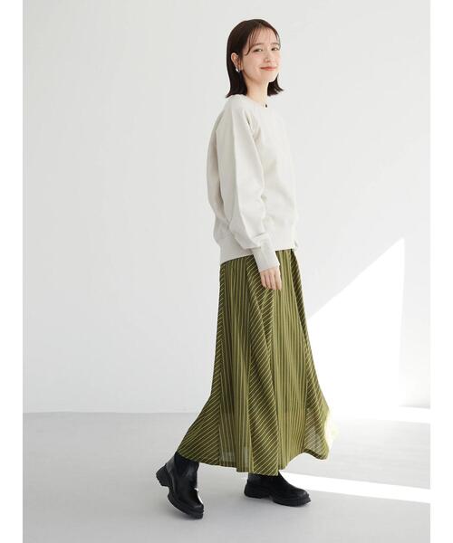 Green　Parks（グリーンパークス）の「ラグランショート丈裏毛プルオーバー＊（スウェット・レディース・ライトグレー/パープル/アイボリー/ミント・FREE）」の22枚目の写真