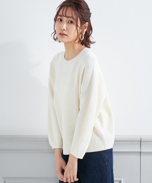 Petit Honfleur(プチオンフルール)の「ミラノリブニットプルオーバー(Tシャツ/カットソー・レディース・アイボリー/グリーン/ネイビー・L/M)」の11枚目の写真