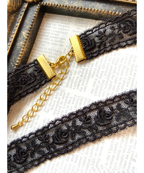 tone（トーン）の「【MUURABBTI】薔薇のレースチョーカー(MA)（チョーカー・レディース・その他/シルバー/ゴールド・FREE）」の6枚目の写真